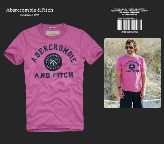 Abercrombie Fitch Hombres De Cuello Redondo Con Gente Fotos Corto Remera AF5669 Abercrombie Fitch Hombres De Cuello Redondo Con Gente Fotos Corto Remera AF5669